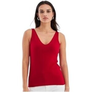 William B secret inner lining V-Neck Tank Top Womens M